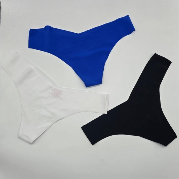 Commando Other - Commando Thong 3-Pack Women’s M/L Black White Blue Seamless No-Show USA NWOT